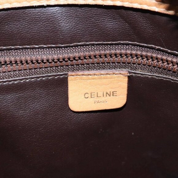 CELINE Macadam Canvas Hand Bag Beige Gold Auth BA1995 - Picture 11 of 16